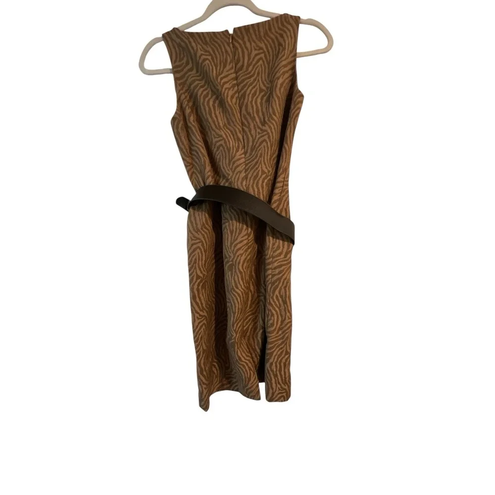 Antonio Melani Zebra Pattern Latte Sheath Dress Size‎ 0